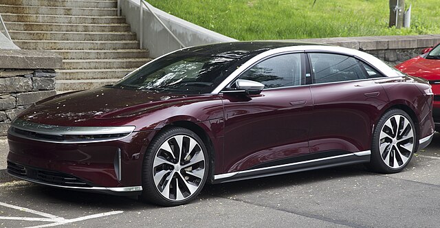 Lucid electric vehicle photo representing Lucid production and delivery execution.